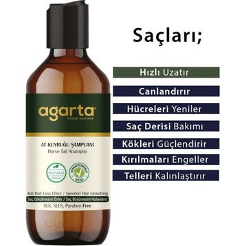 Agarta 3x400 ml At Kuyruğu Bitkisel Şampuan