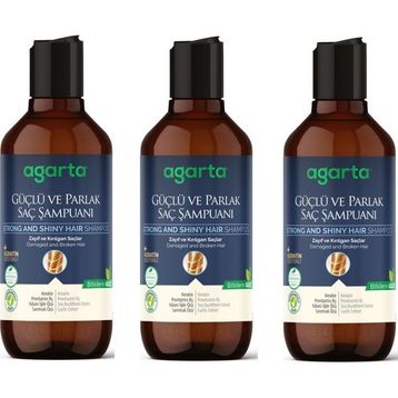Agarta 3x400 ml Güçlü Parlak Saçlar İçin Doğal Şampuan
