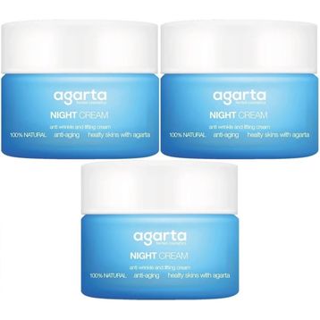 Agarta 3x50 ml Doğal Yaşlandırma Karşıtı Anti Aging Gece Kremi