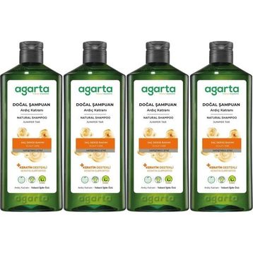 Agarta 4x400 ml Ardıç Katranı ve Keratin Doğal Şampuan