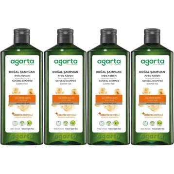Agarta 4x400 ml Ardıç Katranı ve Keratin Doğal Şampuan