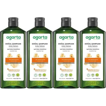 Agarta 4x400 ml Ardıç Katranı ve Keratin Doğal Şampuan