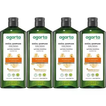 Agarta 4x400 ml Ardıç Katranı ve Keratin Doğal Şampuan