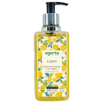 Agarta 500 ml Limon Doğal Zeytinyağlı Sıvı Sabun