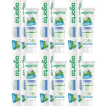 Agarta 6x100 ml Doğal Yoğun Naneli Florürsüz Ferah Nefes Diş Macunu