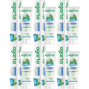 Agarta 6x100 ml Doğal Yoğun Naneli Florürsüz Ferah Nefes Diş Macunu