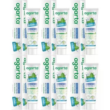 Agarta 6x100 ml Doğal Yoğun Naneli Florürsüz Ferah Nefes Diş Macunu