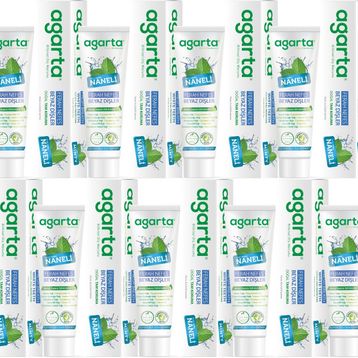 Agarta 9x100 ml Doğal Yoğun Naneli Florürsüz Ferah Nefes Diş Macunu