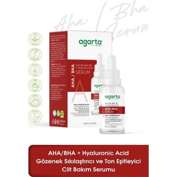 Agarta Aha 8 % + Bha 2%+ Niacinamide 30 ml Canlandırıcı Yüz Peeling Bakım Serumu