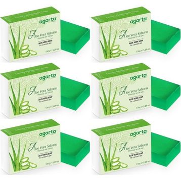 Agarta Aloe Vera El Yapımı 6x150 gr Doğal Sabun