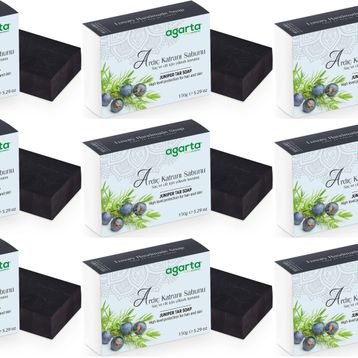 Agarta Ardıç Katranı 9x150 gr El Yapımı Doğal Sabun