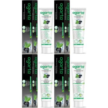 Agarta Doğal Aktif Karbonlu 4x100 ml Diş Macunu