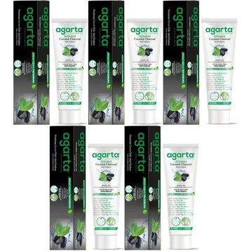 Agarta Doğal Aktif Karbonlu 5x100 ml Diş Macunu