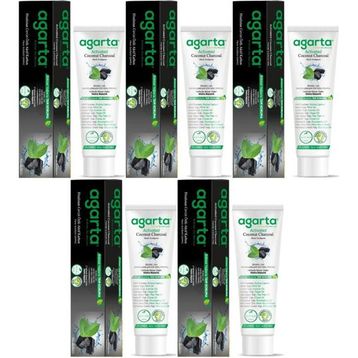 Agarta Doğal Aktif Karbonlu 5x100 ml Diş Macunu