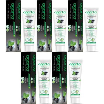 Agarta Doğal Aktif Karbonlu 5x100 ml Diş Macunu