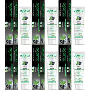 Agarta Doğal Aktif Karbonlu 6x100 ml Diş Macunu