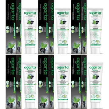 Agarta Doğal Aktif Karbonlu 6x100 ml Diş Macunu