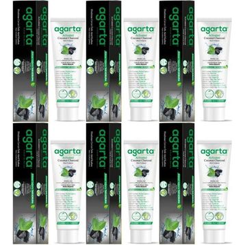 Agarta Doğal Aktif Karbonlu 6x100 ml Diş Macunu