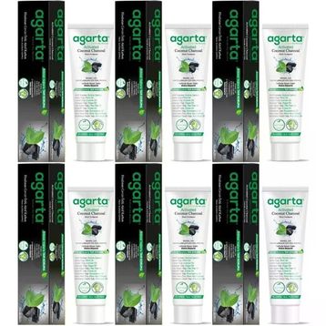 Agarta Doğal Aktif Karbonlu 6x100 ml Diş Macunu