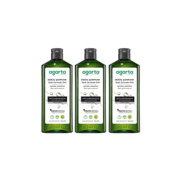 Agarta Doğal Siyah Sarımsak Özlü 3x400 ml Keratin Şampuanı