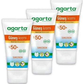 Agarta Doğal SPF 50+ 3x100 gr Güneş Kremi