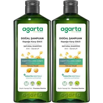 Agarta Kepek Karşı Etkili 2x400 ml Doğal Şampuan