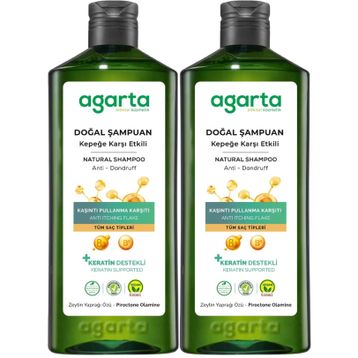 Agarta Kepek Karşı Etkili 2x400 ml Doğal Şampuan