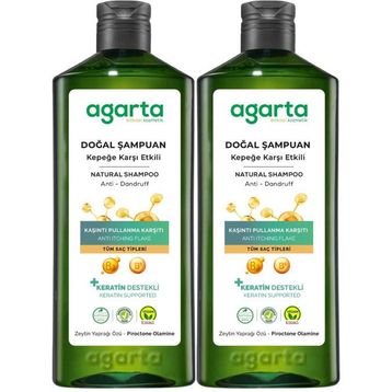 Agarta Kepek Karşı Etkili 2x400 ml Doğal Şampuan