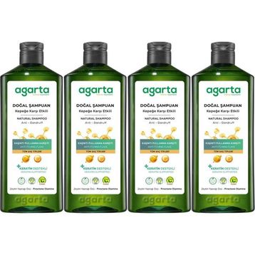 Agarta Kepek Karşı Etkili 4x400 ml Doğal Şampuan