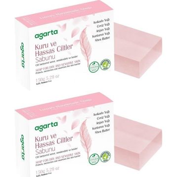 Agarta Kuru ve Hassas Ciltler 2x150 gr El Yapımı Doğal Sabun