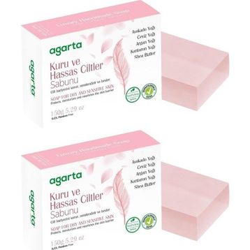 Agarta Kuru ve Hassas Ciltler 2x150 gr El Yapımı Doğal Sabun