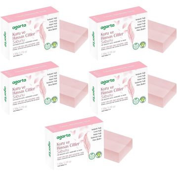 Agarta Kuru ve Hassas Ciltler 5x150 gr El Yapımı Doğal Sabun