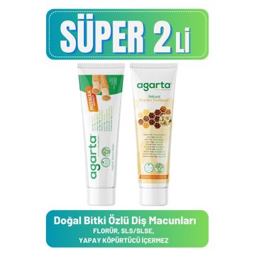 Agarta Misvak 100 ml ve Propolis 100 ml Doğal Diş Macunları