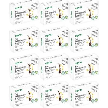 Agarta Saç Dökülmesine Karşı 12x150 gr El Yapımı Doğal Sabun