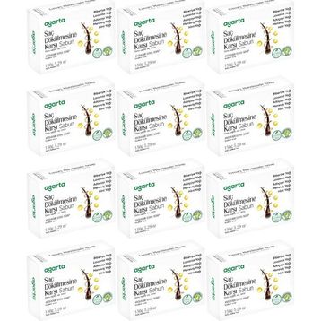 Agarta Saç Dökülmesine Karşı 12x150 gr El Yapımı Doğal Sabun