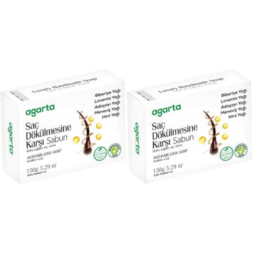 Agarta Saç Dökülmesine Karşı 2x150 gr El Yapımı Doğal Sabun