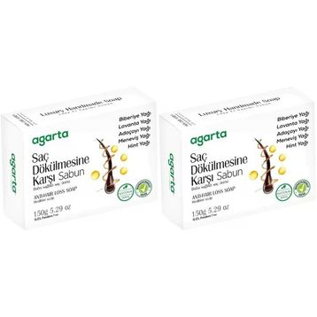 Agarta Saç Dökülmesine Karşı 2x150 gr El Yapımı Doğal Sabun