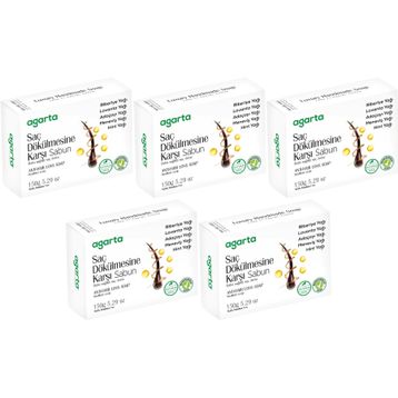 Agarta Saç Dökülmesine Karşı 5x150 gr El Yapımı Doğal Sabun
