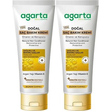 Agarta Saç Güzelleştirici Güçlü Bakım 2x250 ml Doğal Saç Kremi