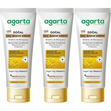 Agarta Saç Güzelleştirici Güçlü Bakım 3x250 ml Doğal Saç Kremi