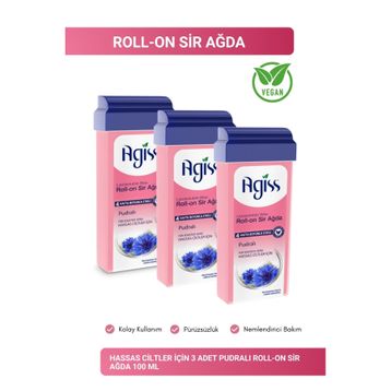 Agiss 100 ml 3 Adet Roll-On Hassas Ciltler Pudralı Sir Ağda