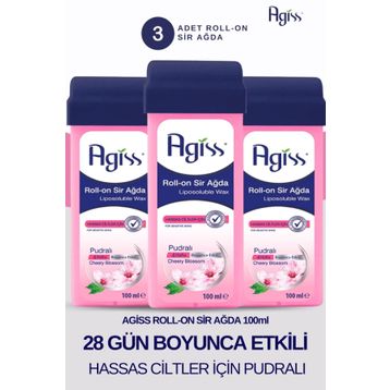 Agiss 100 ml 3 Adet Roll-On Hassas Ciltler Pudralı Sir Ağda