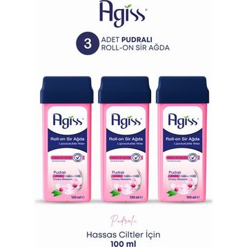Agiss 100 ml 3 Adet Roll-On Hassas Ciltler Pudralı Sir Ağda