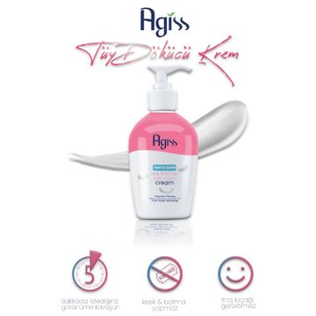 Agiss Tüm Ciltler İçin 250 ml Tüy Dökücü Krem