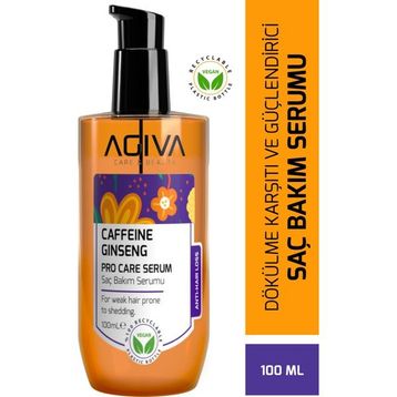 Agiva Caffeine Ginseng 100 ml Pro Care Dökülmeye Meyilli Cansız Saçlar Için Saç Bakım Serumu