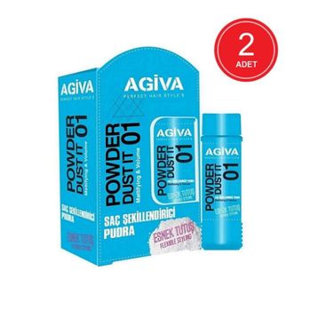 Agiva Pudra Sert Tutuş 20 gr x 2 Adet Saç Şekillendirici Sprey