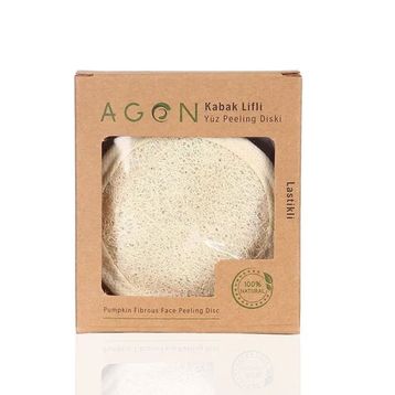 Agon Doğal Kabak Lifli Lastikli Yüz Peeling Diski