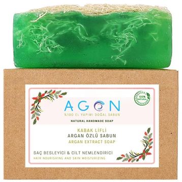 Agon El Yapımı Doğal Kabak Lifli 120 gr Argan Sabun