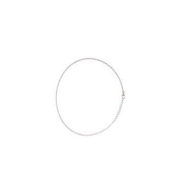 Agora Silver 925 Ayar Gümüş Beyaz Taşlı Choker Su Yolu Kolye