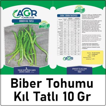 Agr 10 gr Biber Tatlı Kıl Tohumu